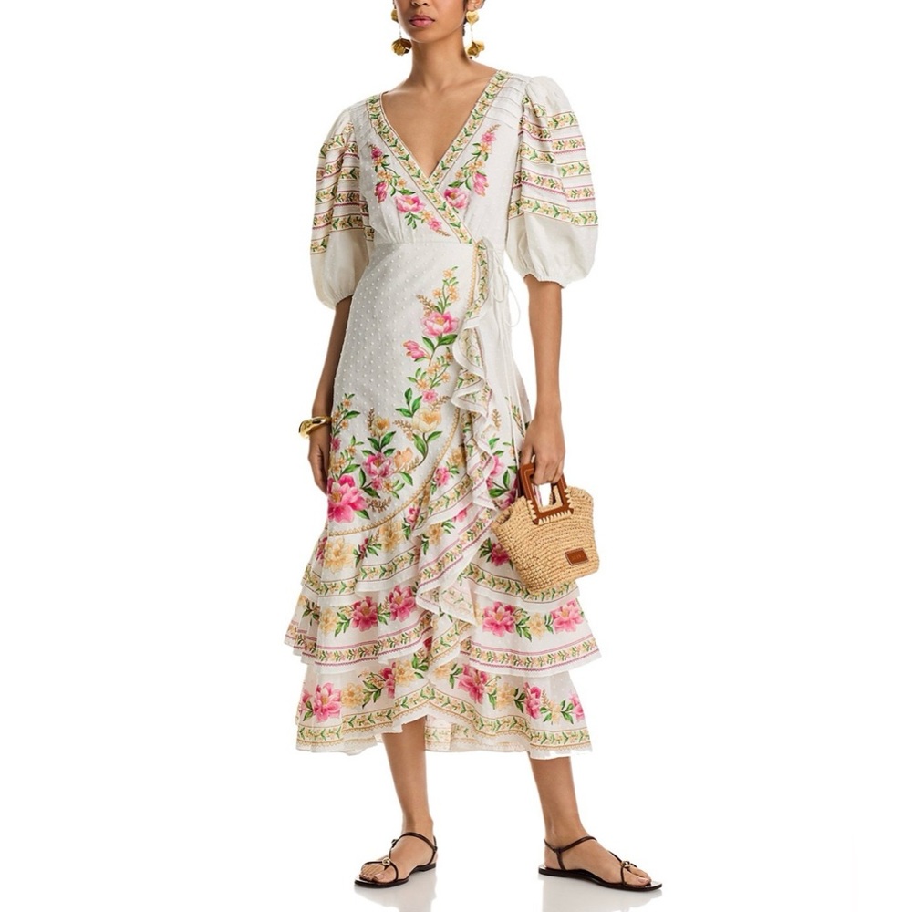FARM Rio Palm Dream Midi Wrap Dress, NWT ๐ง๐ท - Picture 3 of 16